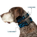 Plastic Clip Collar - Bat Signals Stacked Blue/Black