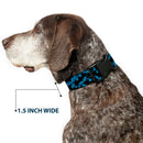 Plastic Clip Collar - Bat Signals Stacked Blue/Black