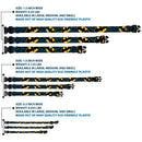 Plastic Clip Collar - Bat Signals Stacked w/CLOSE-UP Blue/Black/Yellow