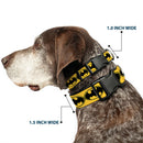 Plastic Clip Collar - Bat Signal-3 Yellow/Black/Yellow