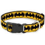 Plastic Clip Collar - Bat Signal-3 Yellow/Black/Yellow