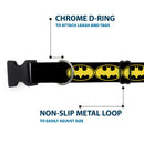 Plastic Clip Collar - Bat Signal-3 Black/Yellow/Black