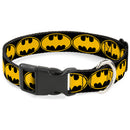 Plastic Clip Collar - Bat Signal-3 Black/Yellow/Black