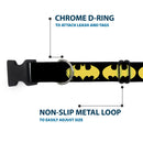 Plastic Clip Collar - Bat Signal-1 Black/Yellow