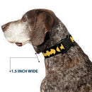 Plastic Clip Collar - Bat Signal-1 Black/Yellow