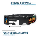 Plastic Clip Collar - Batman & Robin in Action w/Text Burgundy