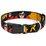 Plastic Clip Collar - ROBIN Red/Black Poses Gray