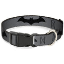 Plastic Clip Collar - Retro Bat Logo Gray/Black