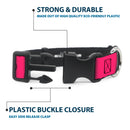 Plastic Clip Collar - Bat Signal-3 Fuchsia/Black/Fuchsia