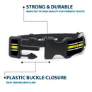 Plastic Clip Collar - BATMAN/Bat Signal Triple Stripe Black/White/Yellow