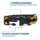 Plastic Clip Collar - Bat Signal-5 Black/Yellow/Black