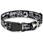 Plastic Clip Collar - Batman Gotham City Graffiti Collage Black/White