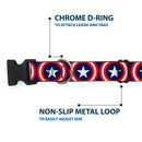 Plastic Clip Collar - Captain America Shield Repeat Navy