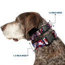 Plastic Clip Collar - Captain America Shield Digital Camo Blue/White/Red