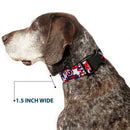 Plastic Clip Collar - Captain America Shield Digital Camo Blue/White/Red