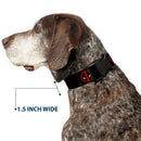 Plastic Clip Collar - Deadpool Logo Black/Red/White