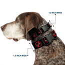 Plastic Clip Collar - Deadpool Logo2 Black/Red/White