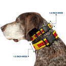 Plastic Clip Collar - DEADPOOL'S CHIMICHANGAS Flames Yellow/Black/Red