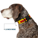 Plastic Clip Collar - DEADPOOL'S CHIMICHANGAS Flames Yellow/Black/Red