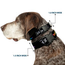 Plastic Clip Collar - DISNEY PRIDE Signature Logo Black/White/Rainbow
