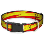 Plastic Clip Collar - The Flash Bolt Stripe Reds/Yellows