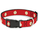 Plastic Clip Collar - DC League of Super-Pets Flash Bolt Logo Red/Yellow/White