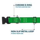 Plastic Clip Collar - Green Lantern Logo Green/White