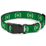 Plastic Clip Collar - Green Lantern Logo Weathered Greens