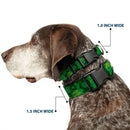 Plastic Clip Collar - GREEN LANTERN/Logo Collage Weathered Greens