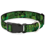 Plastic Clip Collar - GREEN LANTERN/Logo Collage Weathered Greens