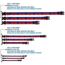 Plastic Clip Collar - Harley Quinn Diamond/Stripe Red/Blue