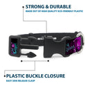 Plastic Clip Collar - HARLEY QUINN Pow & Aiming Poses/Joker Sketch Black/Turquoise/Fuchsia