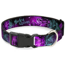 Plastic Clip Collar - HARLEY QUINN Pow & Aiming Poses/Joker Sketch Black/Turquoise/Fuchsia