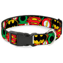 Plastic Clip Collar - Justice League Stacked Logos