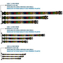 Plastic Clip Collar - JUSTICE LEAGUE OF AMERICA w/Superhero Blocks Black/Multi Color