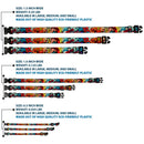 Plastic Clip Collar - 4-Superhero Action Poses/Comic Scenes White/Black/Full Color Splatter