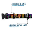 Plastic Clip Collar - Guardians of the Galaxy Badge/5-Character Icons Black/Multi Color