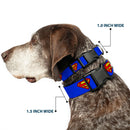 Plastic Clip Collar - Superman Shield Blue