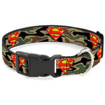 Plastic Clip Collar - Superman Shield Camo Olive