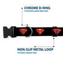 Plastic Clip Collar - Superman Shield Black