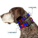 Plastic Clip Collar - Superman Shield/Stripe Red/Blue