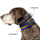 Plastic Clip Collar - SUPERMAN/Shield Stripe Blue/Yellow/Red