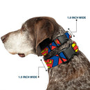 Plastic Clip Collar - Superman Shield CLOSE-UP Blue/Red/Yellow