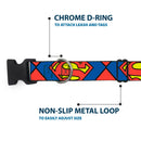 Plastic Clip Collar - Superman Shield CLOSE-UP Blue/Red/Yellow