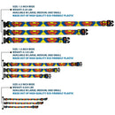 Plastic Clip Collar - Jagged Superman Shield CLOSE-UP Yellow/Blue/Red