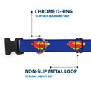 Plastic Clip Collar - DC League of Super-Pets Superman Shield Logo Blue/Red/Yellow