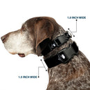 Plastic Clip Collar - Spider Logo3 Black/White