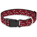 Plastic Clip Collar - Spider-Man Eyes/Spiders Scattered Reds/Black/White