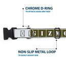 Plastic Clip Collar - Gremlins GIZMO Text and Pose Blocks White/Multi Color
