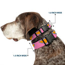 Plastic Clip Collar - Wonder Woman Logo Pink/Blue/Yellow/Pink